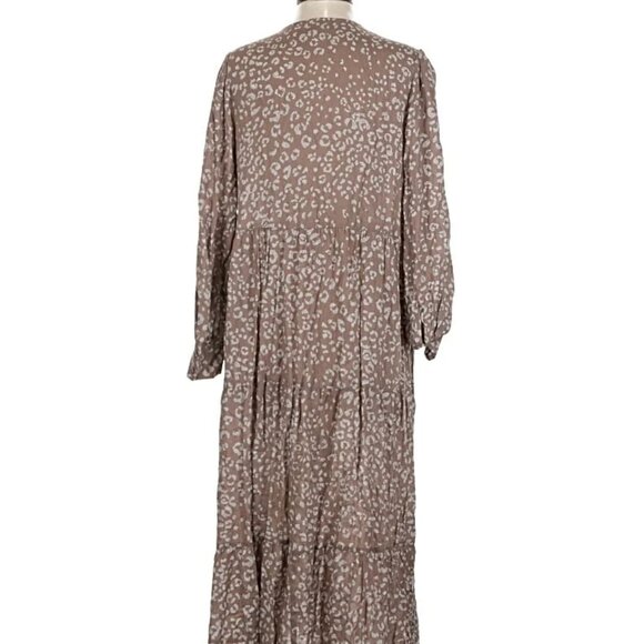 Target A New Day Brown Boho Long Sleeve Maxi dress - Picture 2 of 2